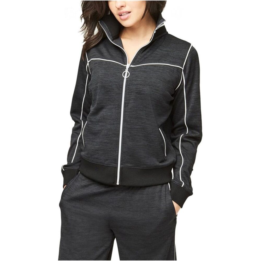 Aeropostale Womens Juniors Contrast Mock Neck Track Jacket, NWT